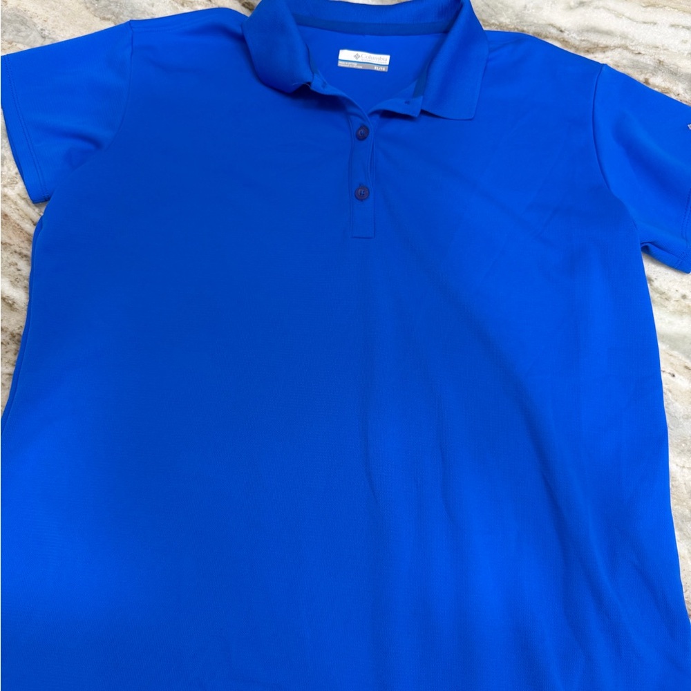 Women’s Bright Royal Blue  Columbia Polo Shirt dry fit XL